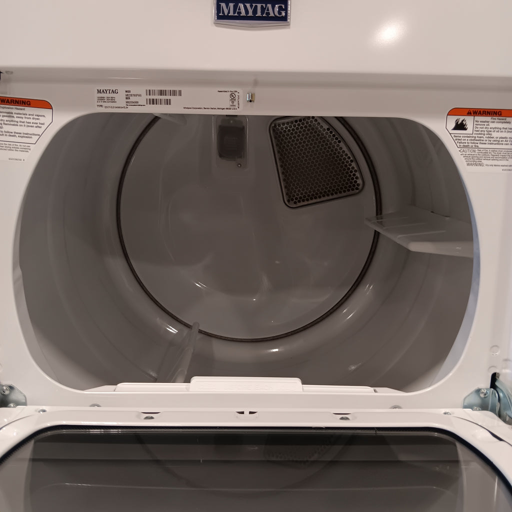 Pictures of Maytag Large Capacity Electric Dryer with Rapid Dry Cycle and IntelliDry® Sensor – 7.4 cu. ft. MEDB765FW - Scratch & Dent (Minor) - Neu Appliance Outlet - Discount Appliance Outlet in Austin, Tx