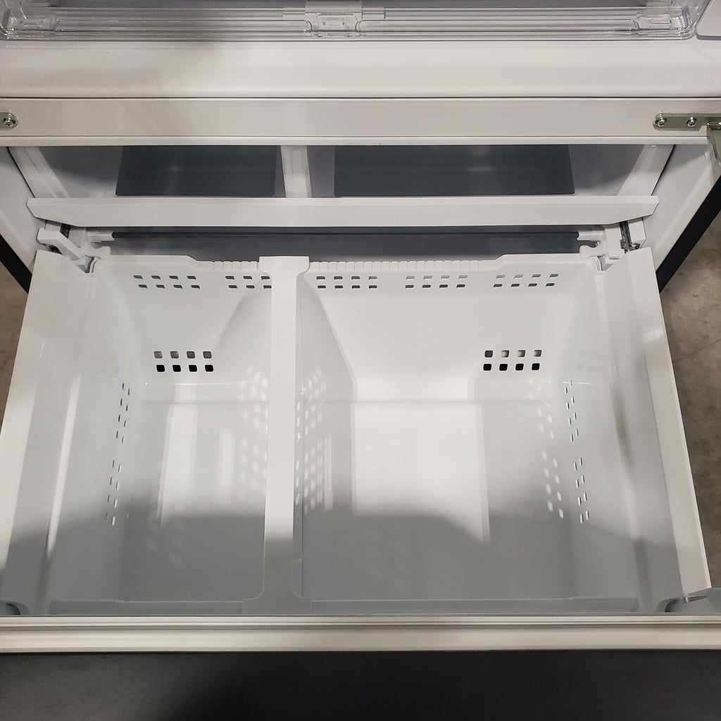 Pictures of Black Stainless Steel ENERGY STAR Frigidaire 27.8 cu. ft. 3 Door French Door Refrigerator with Exterior Water and Ice Dispenser FRFS2823AD - Scratch & Dent - Minor - Neu Appliance Outlet - Discount Appliance Outlet in Austin, Tx