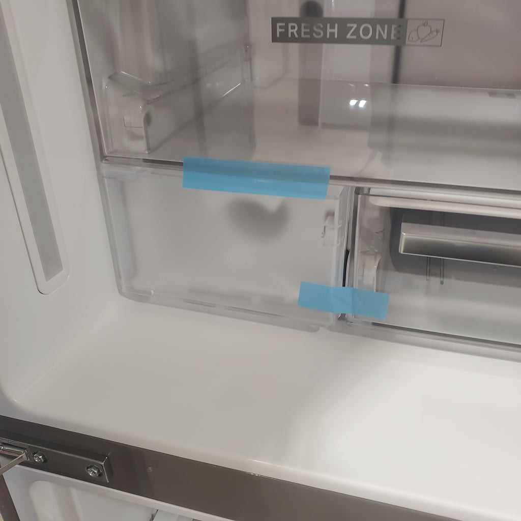 Pictures of Whirlpool Stainless Steel Counter Depth 4 Door French Door 36 Inch Refrigerator with Ice Maker in Door and Triple Evaporation System WRQC7836RZ - Scratch and Dent (Minor) - Neu Appliance Outlet - Discount Appliance Outlet in Austin, Tx