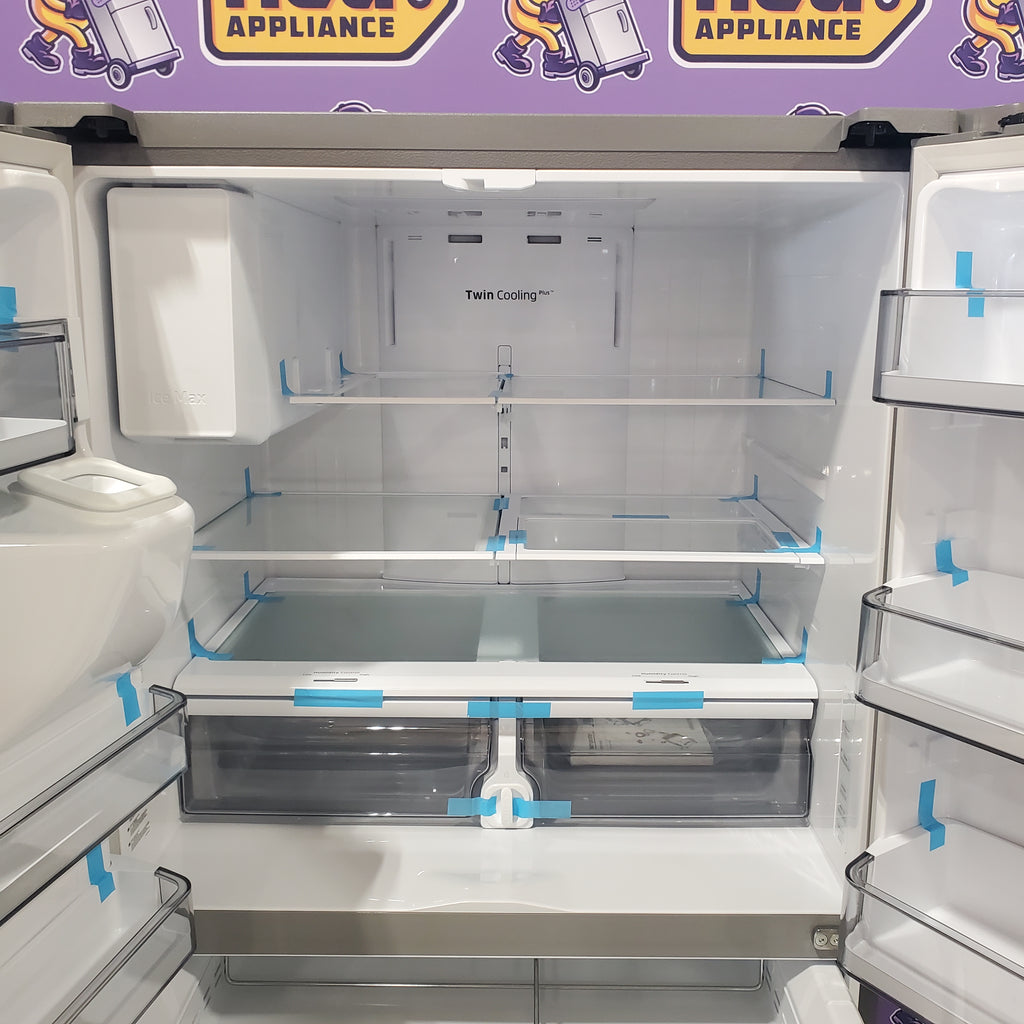 Pictures of Samsung 28-cu ft 4-Door Smart French Door Refrigerator with Ice Maker (Fingerprint Resistant Stainless Steel) ENERGY STAR-RF28R7201SR-Scratch and Dent (Minor) - Neu Appliance Outlet - Discount Appliance Outlet in Austin, Tx