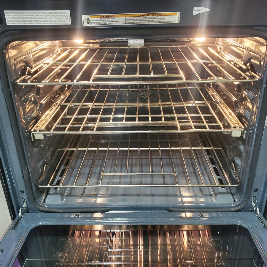 JennAir 30 in. Wide 5 Burner 7.1 Cu. Ft. Slide-In Dual Fuel Convection Range with Self-Cleaning and Air Fry in Stainless Steel JDS1450ML - Open Box