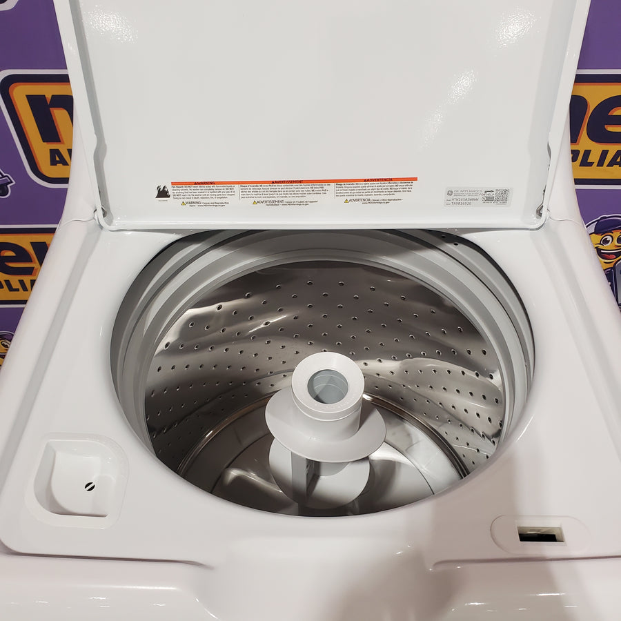 Hotpoint® 4.0 cu. ft. Capacity Washer with Cold Plus and Water Level Control HTW265ASWWW - Scratch & Dent (Minor) and Hotpoint® 6.2 cu. ft. vented Electric Dryer with Auto Dry 16140 - HTX26EASWWW - Scratch & Dent (Minor)