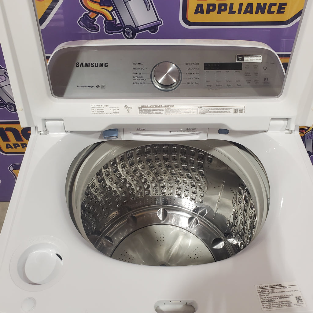 Pictures of Samsung ENERGY STAR 5.0 cu. ft. Top Load Washing Machine with Active Water Jet 1CR04036 - WA50R5200AW - Certified Refurbished - Neu Appliance Outlet - Discount Appliance Outlet in Austin, Tx