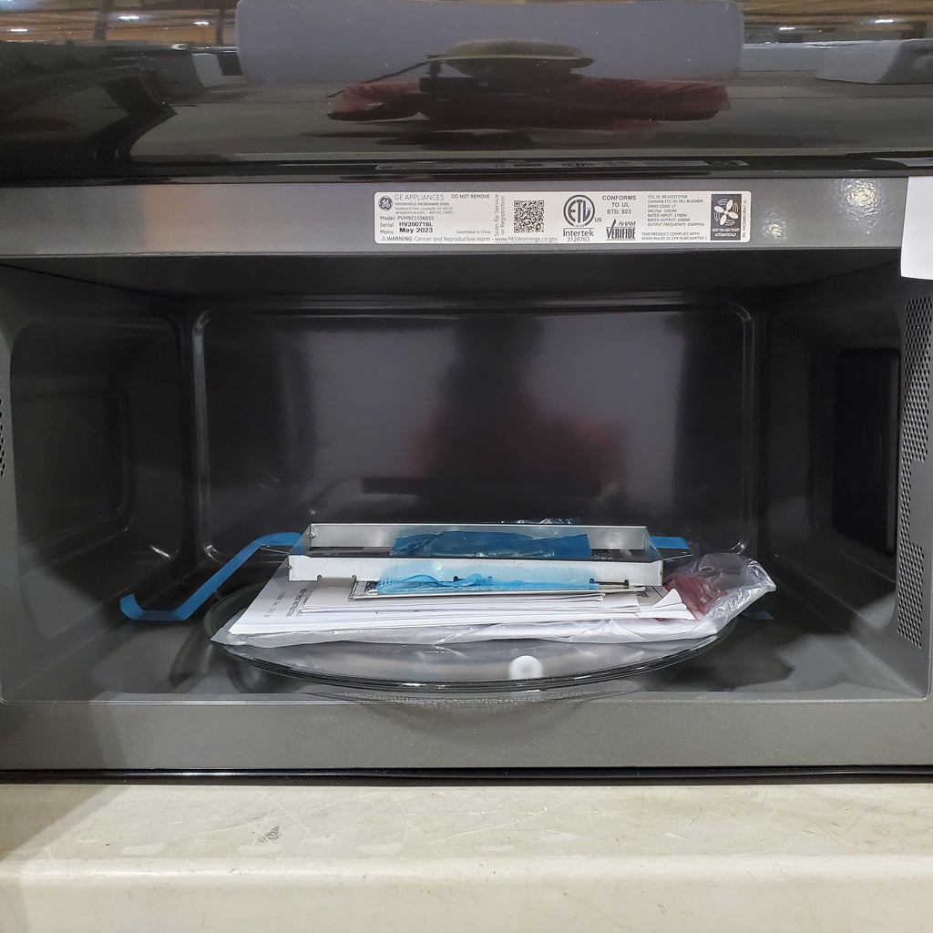 Pictures of GE Profile 2.1 cu. ft. Over the Range Microwave in Stainless Steel with Sensor Cooking PVM9215SKSS-Scratch & Dent - (Minor) - Neu Appliance Outlet - Discount Appliance Outlet in Austin, Tx