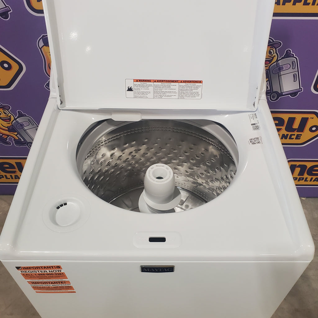 Pictures of Maytag 4.5 cu. ft. Top Load Washer with Power Agitator MVW4505MW and 7.0 cu. ft. Electric Dryer with Reversible Door MED4500MW - Neu Appliance Outlet - Discount Appliance Outlet in Austin, Tx