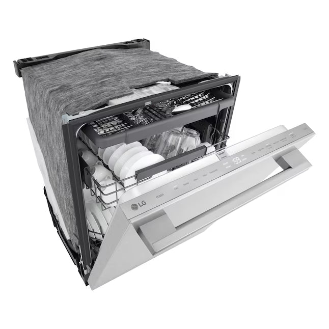 LG 24 Inch Smart FlushFit™ Top Control Dishwasher with 1-Hour Wash & Dry, QuadWash® Pro, and Dynamic Heat Dry™ w/AutoVent Dry™ LDNTM545S - Open Box