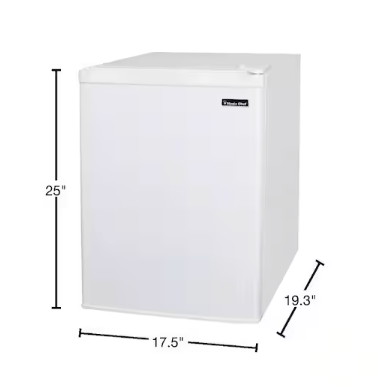 Magic Chef 2.6 cu. ft. Mini Fridge in White without Freezer in White 251310SD897 - HMAR265WE - New in Box