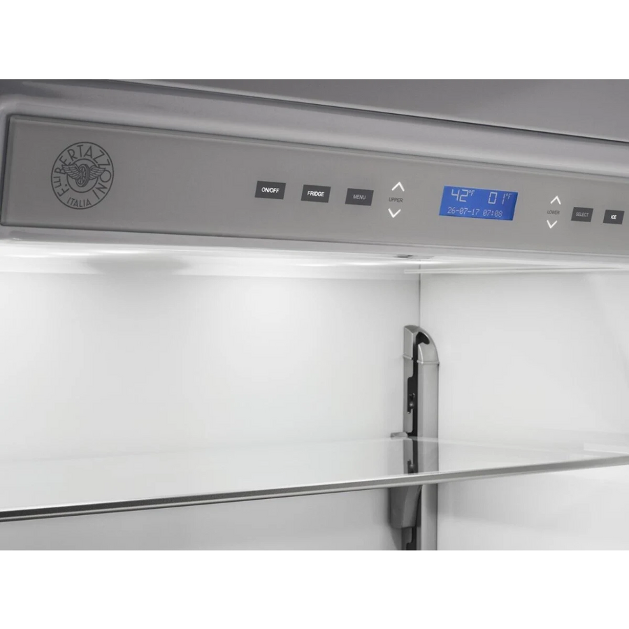 Bertazzoni Built-In Bottom Freezer Refrigerator with 19.6 Cu. Ft. Total Capacity, Touch-Controls, Lateral Airflow System, and Ice Maker REF36BMBIXRT - Scratch & Dent (Minor)
