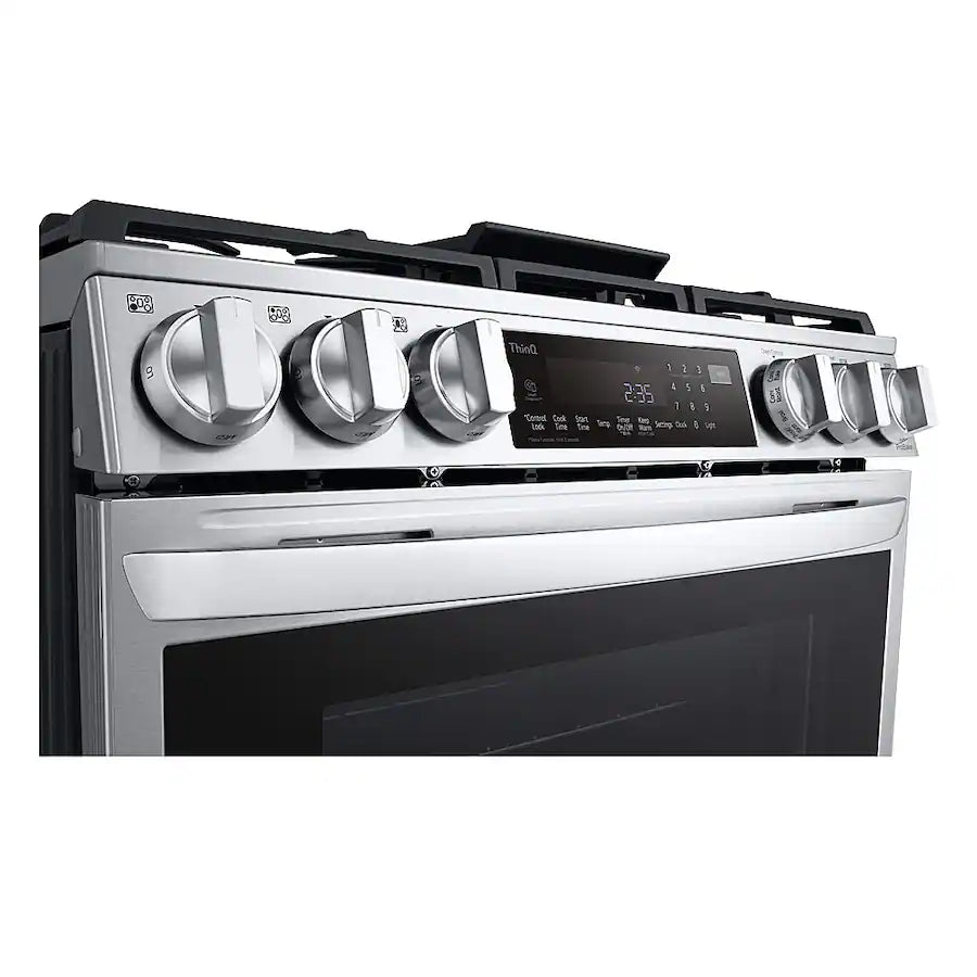 LG 6.3 cu. ft. Smart Dual Fuel Slide-in Range with InstaView®, ProBake Convection®, Air Fry and Air Sous Vide LSDL6336F - Scratch & Dent (Minor)