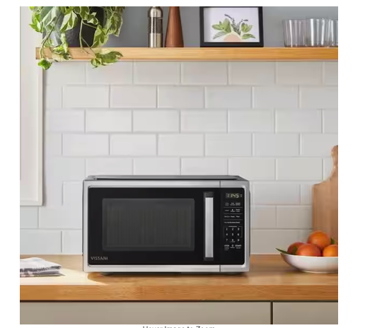 Vissani 0.9 cu. ft. 900-Watt Countertop Microwave in Stainless Steel EM0P02A2KJCL - Scratch & Dent (Minor)