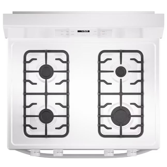 Midea 6.1 cu. ft. 4-Burner Freestanding Gas Range with Steam Cleaning 22442611 -MGR30S2AWW - Scratch & Dent (Minor)