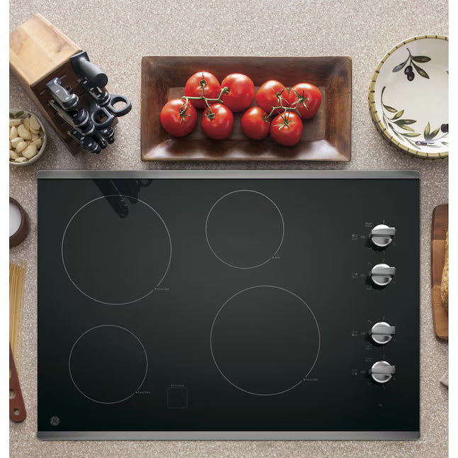 GE® 30" Built-In Knob Control Electric Cooktop GE9899 - JP3030SWSS - New In Box