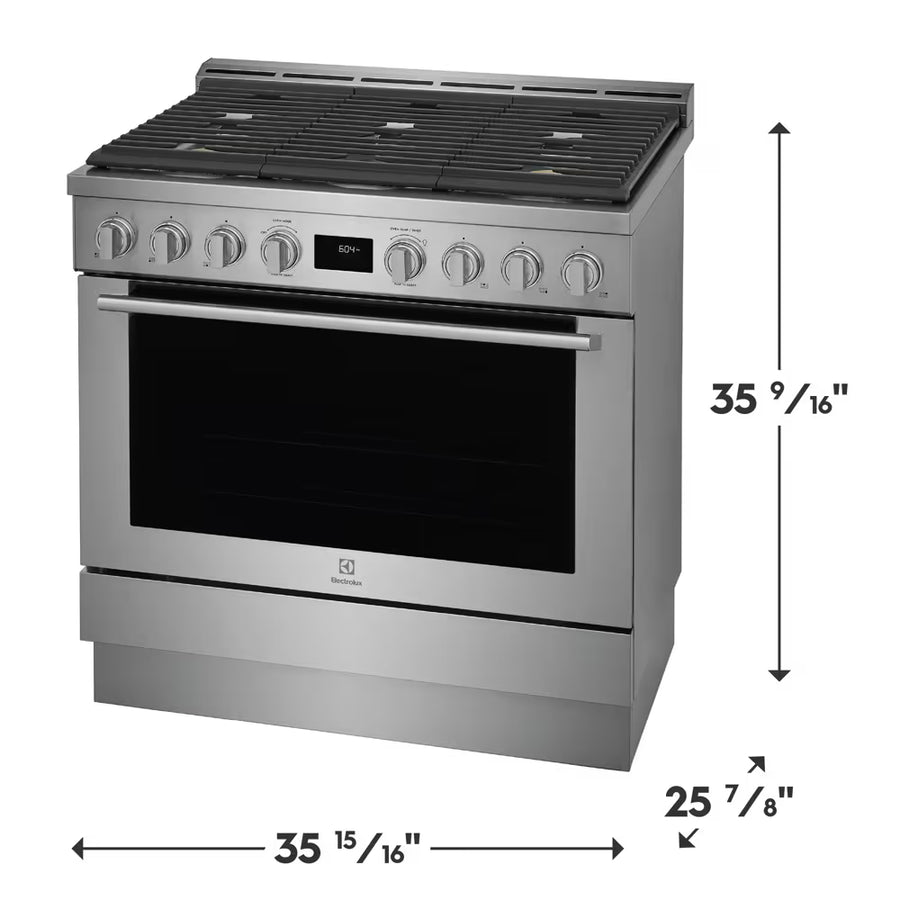 Electrolux Front Control Freestanding Gas Range ECFG3668AS - Scratch & Dent (Minor)