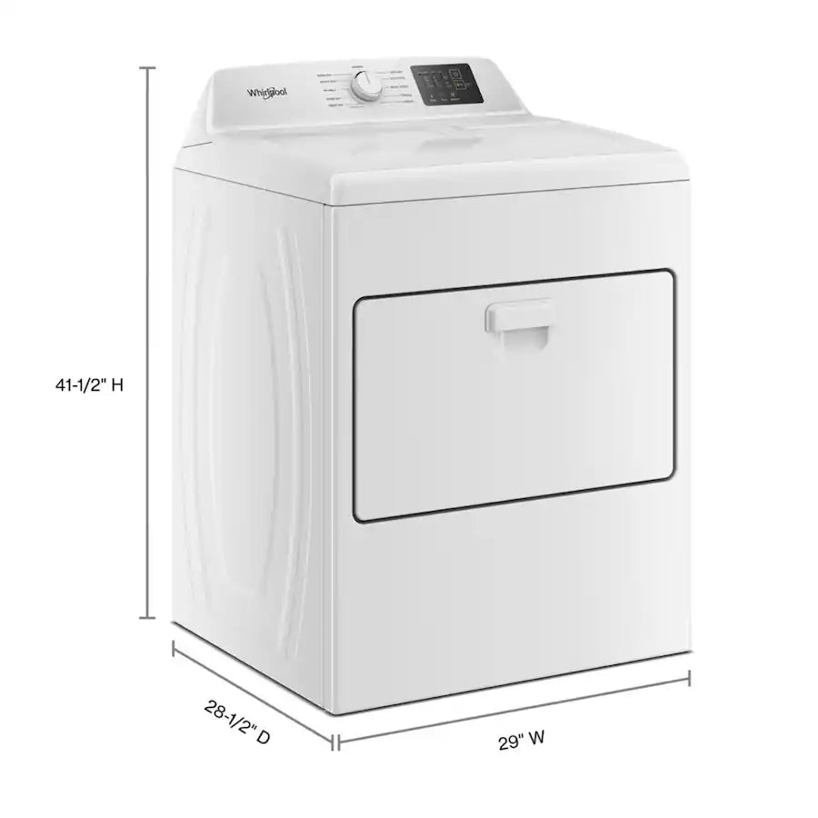 Whirlpool 7.0 cu. ft. Vented Front Load Electric Dryer in White with Adaptive Dry WED4107SW - Scratch & Dent (Minor)
