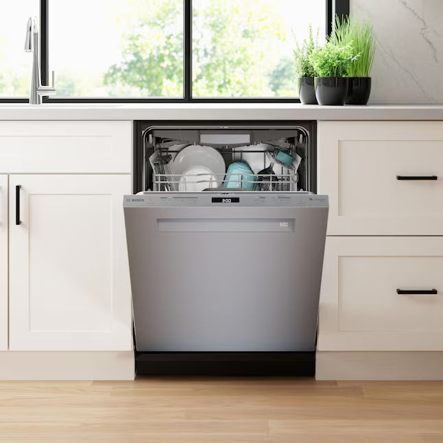 Bosch Benchmark Series 24-in Top Control Built-in Dishwasher With Third Rack, PowerControl and CrystalDry, 38-Decibel in Stainless Steel SHP9PCM5N - Scratch & Dent (Minor)