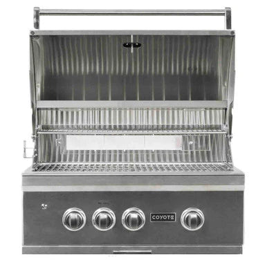 Coyote 30 Inch Freestanding Grill with 2 Infinity Burners™, RapidSear™ Infrared Burner, 700 sq. in. Cooking Surface, Rotisserie and Smoker Box C2SL30NG-FS - Scratch & Dent (Minor)