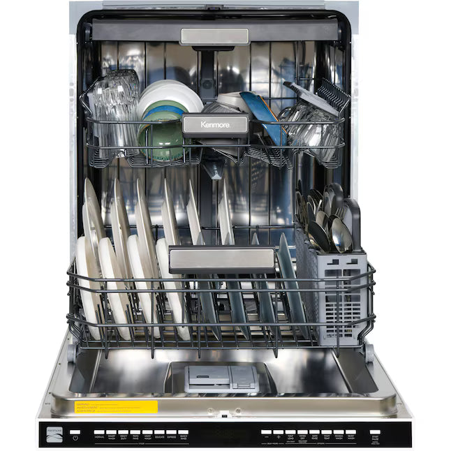 Kenmore 24-in Top Control Built-in Dishwasher With Third Rack, 49-Decibel in White 2214622 - Open Box