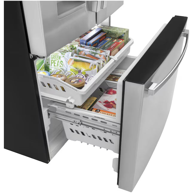 GE ENERGY STAR 25.7 Cu. Ft. Fingerprint Resistant French-Door Refrigerator GFE26JYMFS - Scratch & Dent (Moderate)