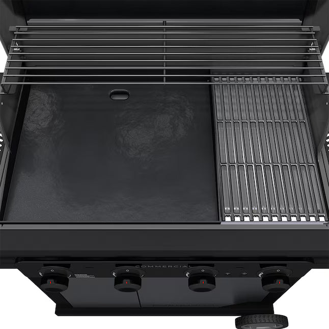 Charbroil Commercial Series Grill and Griddle Combo Grey/Black 4-Burner Infrared Natural Gas/Liquid Propane 463264024 - Open Box