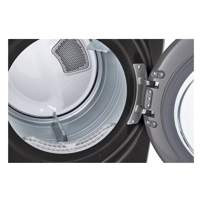 LG TrueSteam 7.4-cu ft Stackable Vented Gas Dryer with Steam Cycle in Black DLGX4001B - Scratch & Dent (Moderate)
