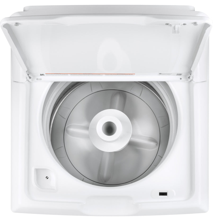 GE® 4.2 cu. ft. Capacity Washer with Stainless Steel Basket Certified Refurbished and GE 6.2 cu. ft. Capacity Electric Dryer with Up To 120 ft. Venting and Shallow Depth GTD33EASKWW - Certified Refurbished