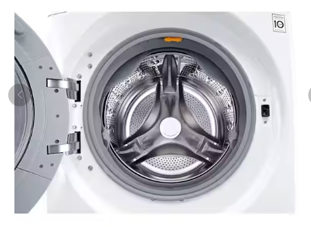 LG TurboWash 4.3 Cu. Ft. 12-Cycle High-Efficiency Steam Front-Loading Washer WM3570HWA - Scratch & Dent (Moderate) and LG 7.4 cu. ft. ENERGY STAR Electric Vented Dryer with Sensor Dry and SmartThinQ Technology 15036 - DLE3400W - Scratch & Dent (Minor)