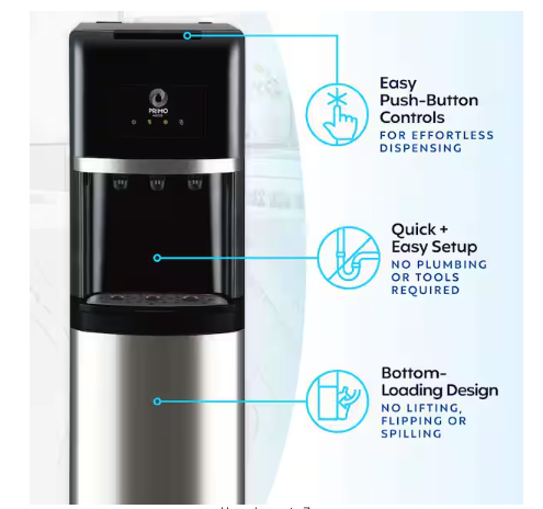 Primo Stainless Steel Bottom Load Water Dispenser SA311 - 900130 - Scratch & Dent (MInor)