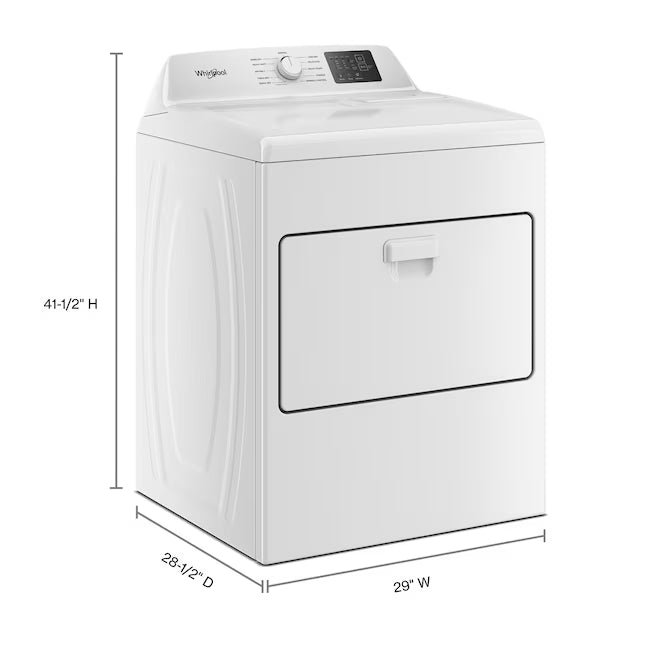 Whirlpool 7.0 cu. ft. Electric Dryer with Adaptive Dry and Wrinkle Shield™ Option WED4307SW - Open Box