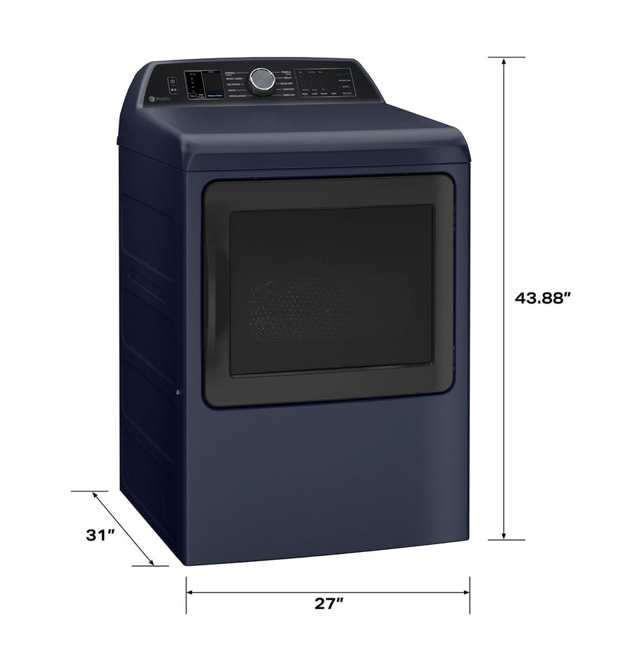 GE Profile™ ENERGY STAR® 5.3 cu. ft. Capacity Washer with Smarter Wash Technology PTW805BPWRS - New in Box and GE Profile™ ENERGY STAR® 7.3 cu. ft. Capacity Smart Electric Dryer with Steam and Washer Link GE9872E - PTD80EBPTRS - New in Box