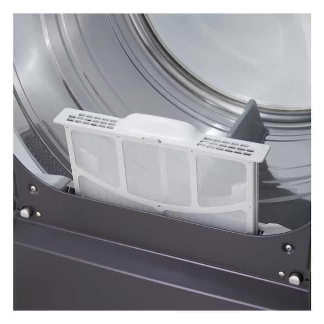 LG 5.5 Cu. Ft. High Efficiency Smart Top Load Washer with EasyUnload WT8600CB - Scratch & Dent (Minor) and LG 7.3 cu. ft. Ultra Large Capacity Rear Control Electric Dryer with LG EasyLoad™ Door and TurboSteam™ DLEX8600BE - Scratch & Dent (Minor)