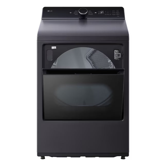 LG 7.3-cu ft Vented Gas Dryer in Matte Black DLG8401BE - Scratch & Dent (Minor)