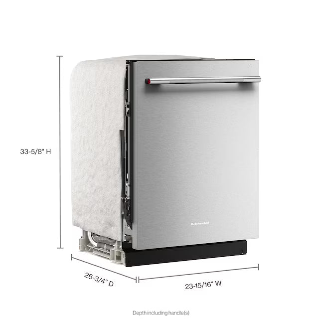 KitchenAid 360° Max Jets™ Third Rack Dishwasher with ProDry™ System 44 dBA KDTS424SPS - Scratch & Dent Moderate