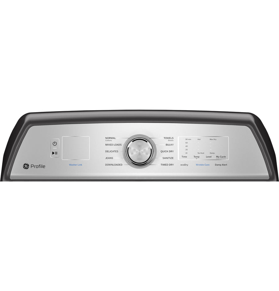 GE Profile™ ENERGY STAR® 5.0 cu. ft. Capacity Washer with Smarter Wash Technology and FlexDispense™ PTW600BPRDG - New in Box and GE Profile ENERGY STAR 7.4 cu. ft. Electric Dryer with 120 ft. Venting in Diamond Gray GE9874E - PTD60EBPRDG - New in Box