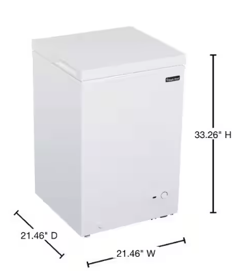 Magic Chef 3.5 cu. ft. Manual Defrost Chest Freezer in White 251311SD937 - HMCF35W5 - Scratch & Dent (Moderate)
