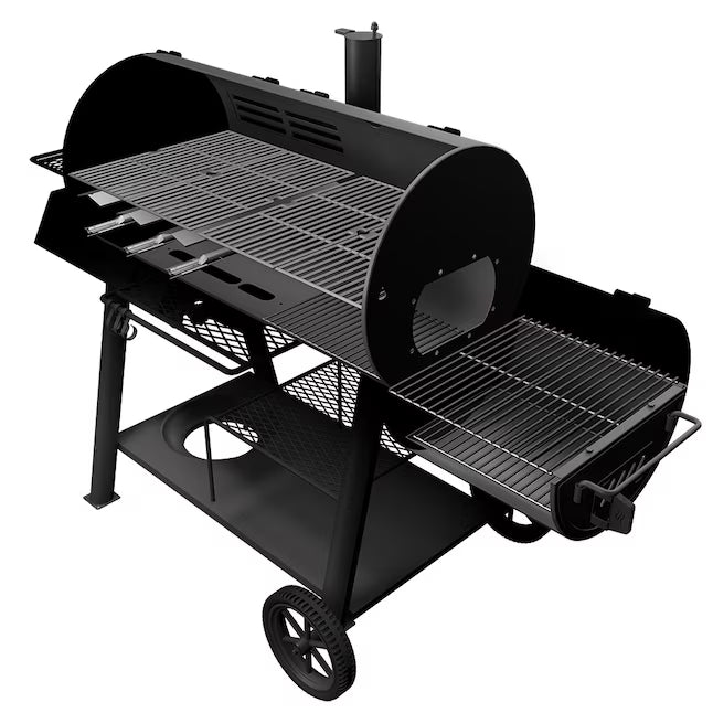 Oklahoma Joe's Canyon Black Liquid Propane and Charcoal Combo Grill 6SD140 - 24203004 - Scratch & Dent (Minor)