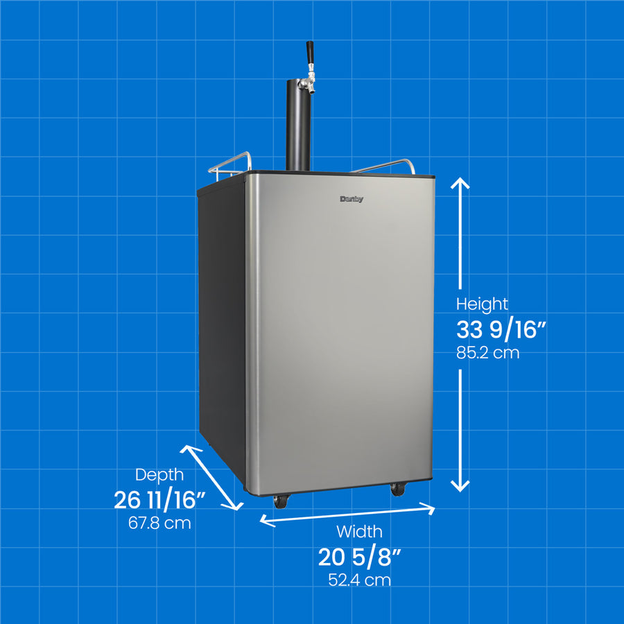 Danby 5.4 cu. ft. Single-Tap Keg Cooler in Stainless Steel 6SD147 - DKC054A9SLDB - Open Box