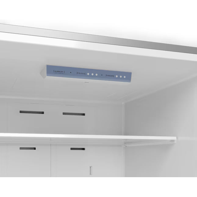 Midea 18.7 cu. ft. Garage Ready Bottom-Freezer Refrigerator in Stainless Steel 30134SD208 - MRB19B7AST - Scratch & Dent (Major)