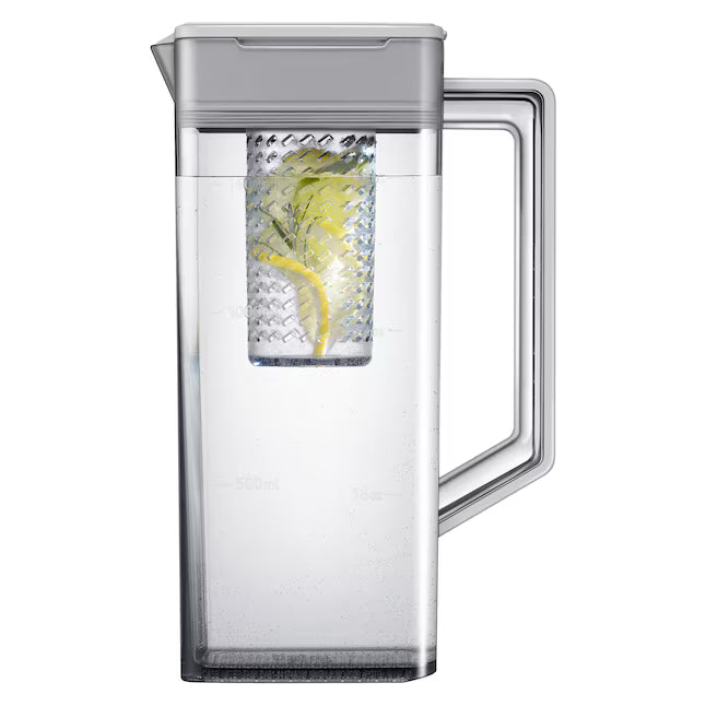 Samsung Counter-Depth 22.9-cu ft 4 -Door ENERGY STAR Certified Smart Compatible French Door Refrigerator with Dual Ice Maker in Fingerprint Resistant Stainless Steel RF23A9071SR - Scratch & Dent (Major)
