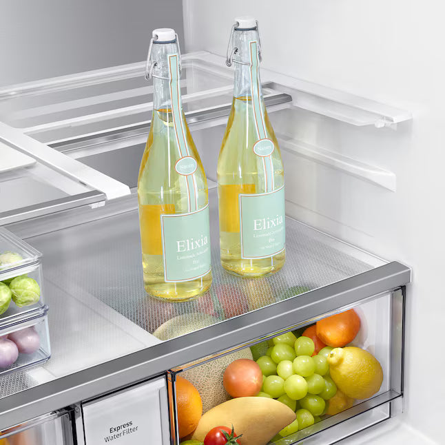 Samsung Bespoke Counter Depth 4-Door Flex™ Refrigerator (23 cu. ft.) with Beverage Center ™ with Customizable Door Panel Colors 4SD402 - RF23DB9600AP - Open Box