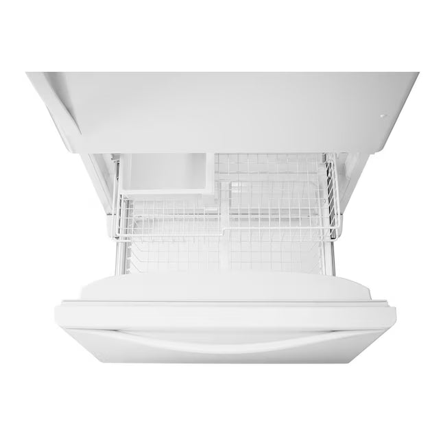 Whirlpool 18.7 cu. ft. Bottom Freezer Refrigerator in White WRB329DMBW - Scratch & Dent (Minor)