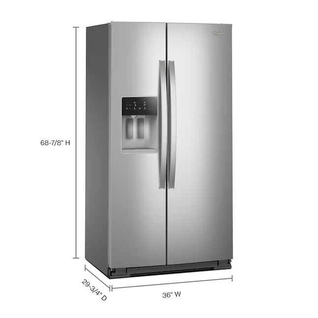 Whirlpool Counter Depth Side-by-Side Refrigerator with TruCool™ System 22132SD164 - WRSC5536RZ - Scratch & Dent (Major)