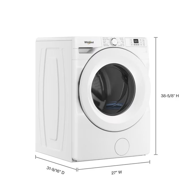 Whirlpool White Front Load Energy Star 4.5 Cu. Ft. Washer with Tumble Fresh Option and Sanitize Cycle with Oxi 251318SD1341 - WFW4720RW - Scratch and Dent (Moderate)