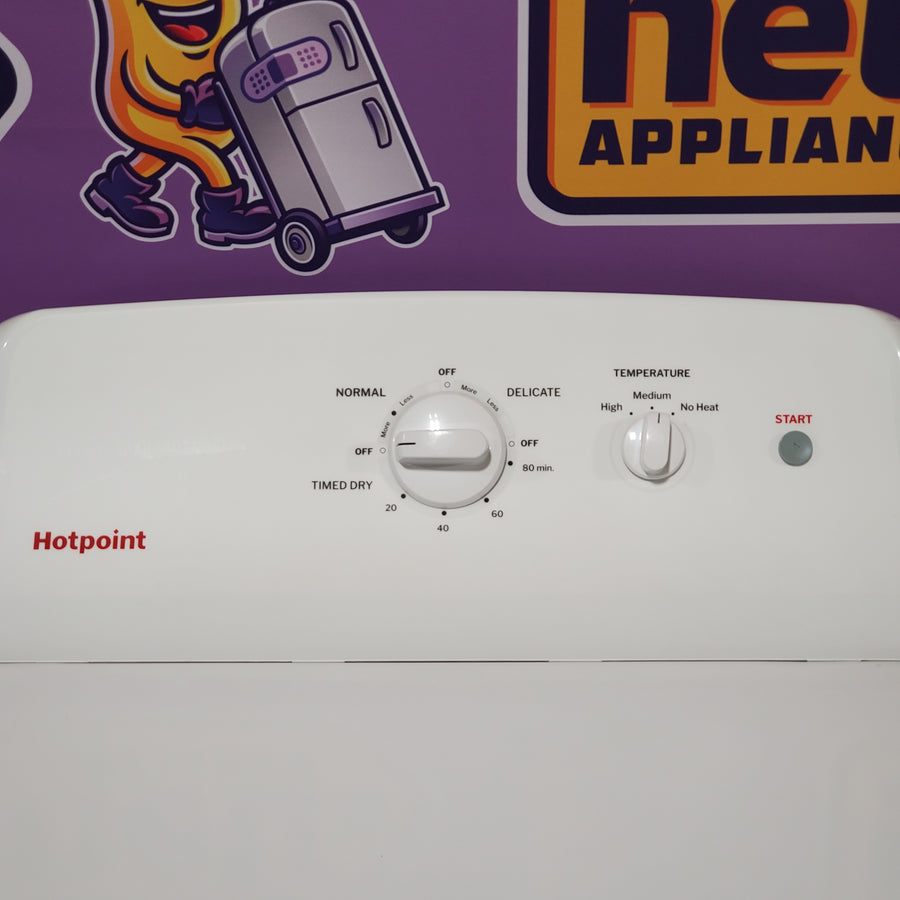 Hotpoint® 4.0 cu. ft. Capacity Washer with Cold Plus and Water Level Control HTW265ASWWW - Scratch & Dent (Moderate) and Hotpoint® 6.2 cu. ft. vented Electric Dryer with Auto Dry 16101 - HTX26EASWWW - Scratch & Dent (Minor)