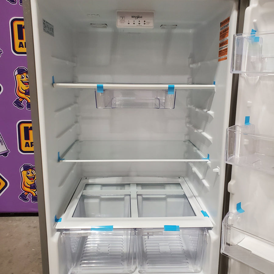 Whirlpool 18 Cu. Ft. 28" Wide Refrigerator in Stainless Steel 22SD053 - WRT518SZFM - Open Box