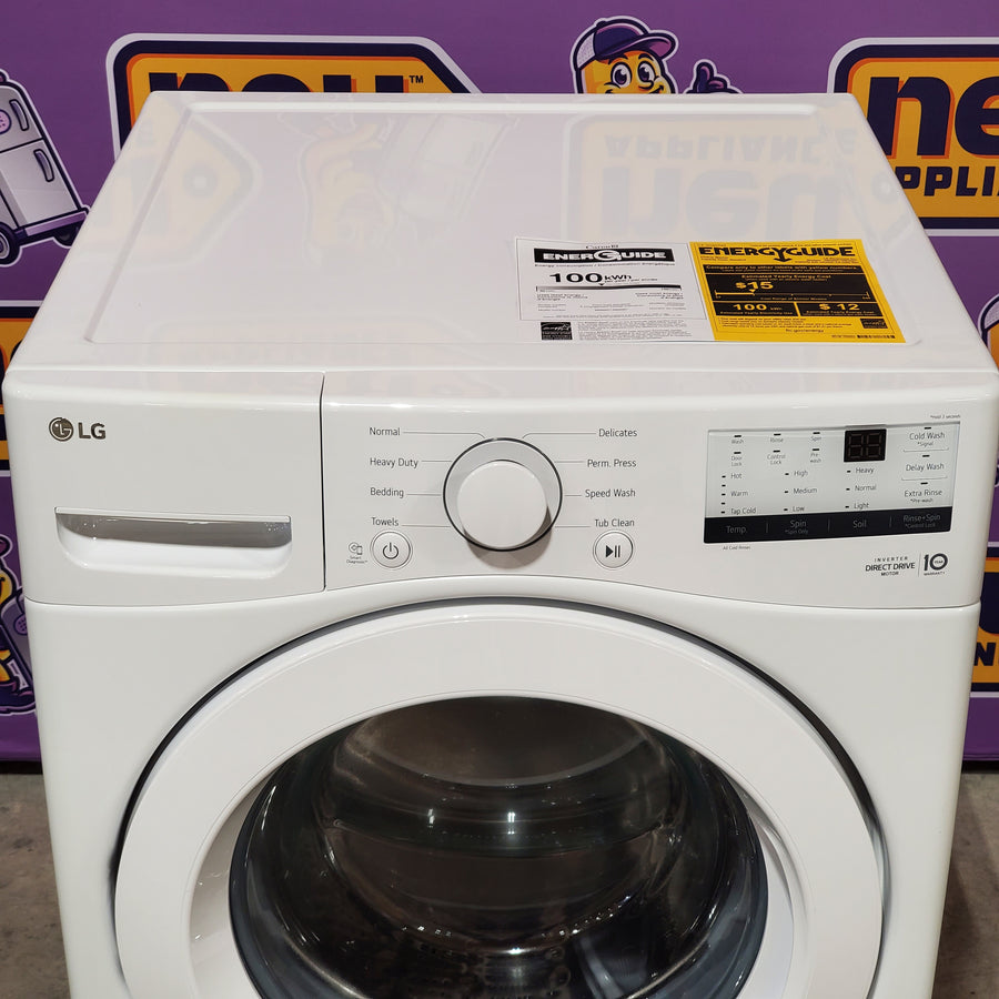 LG Ultra Large Capacity Front Load 4.5 Cu. Ft. Washer in White with ColdWash Technology WM3400CW - New in Box and LG 7.4 cu. ft. Large Capacity Electric Dryer in White 16258 - DLE3400W - Open Box