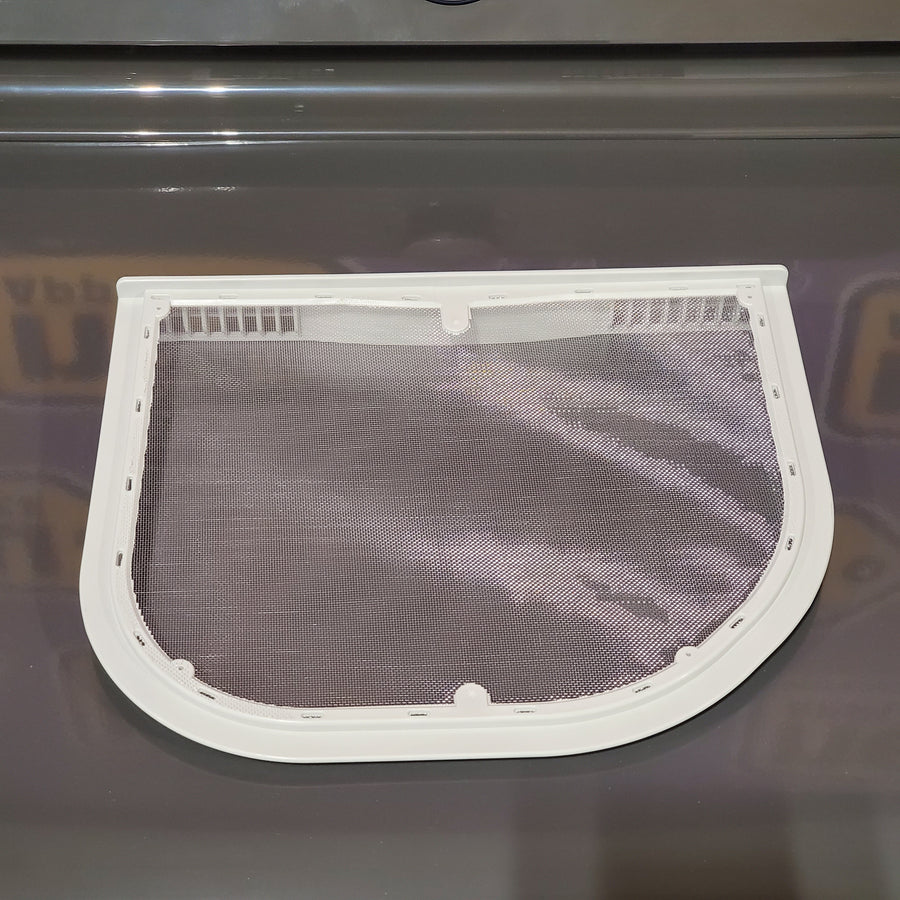 LG 7.3 cu. ft. Ultra Large High Efficiency Electric Dryer in Monochrome Grey 24SD13 - DLE6100M - Scratch & Dent (Minor)