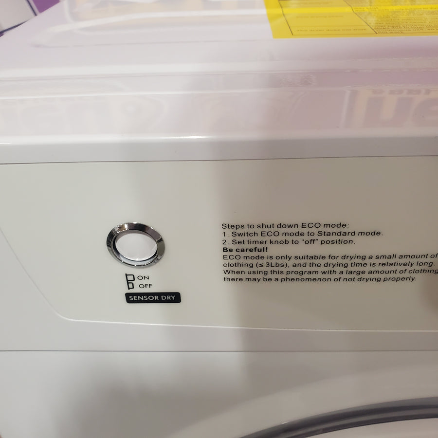 SIMZLIFE 3.5 cu. ft. vented Front Load Stackable Electric Compact Dryer in White with Multiple Drying Modes, Exhaust Hose CD-14 - Open Box