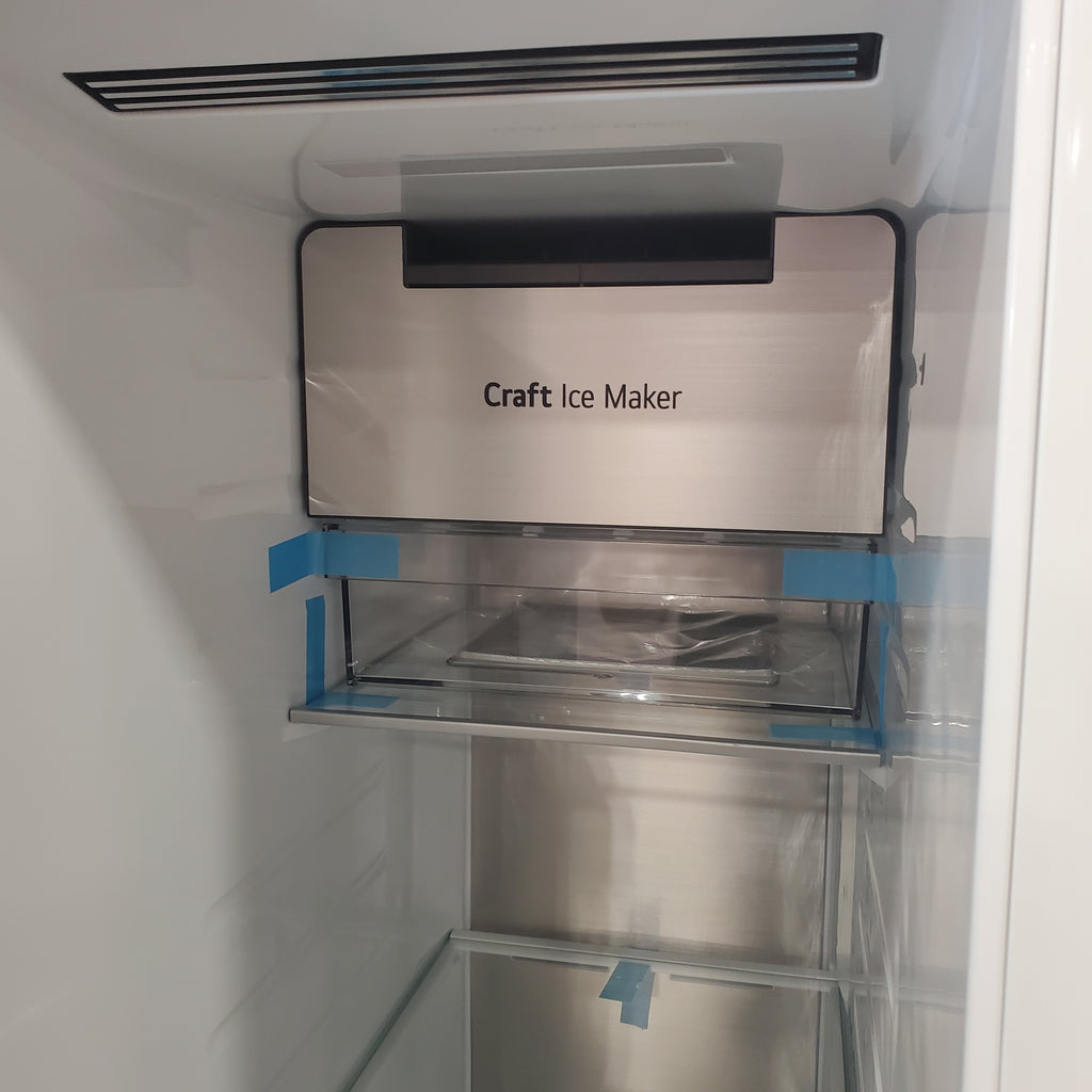 Pictures of LG ENERGY STAR 27 cu. ft. Side by Side Refrigerator with Edge-to-Edge InstaView in Print Proof Stainless Steel - 3SD499 - LRSOS2706S - Scratch & Dent - Minor - Neu Appliance Outlet - Discount Appliance Outlet in Austin, Tx