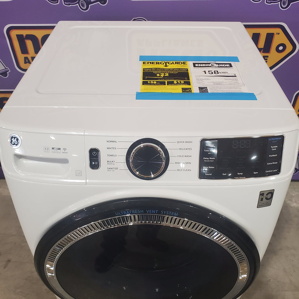 GE ENERGY STAR 4.8 cu. ft. Capacity Smart Front Load Washer with UltraFresh Vent System with OdorBlock GFW550SSN5WW - Open Box and GE ENERGY STAR 7.8 cu. ft. Capacity Smart Front Load Electric Dryer with Sanitize Cycle 15027 - GFD55ESSNWW - New in Box