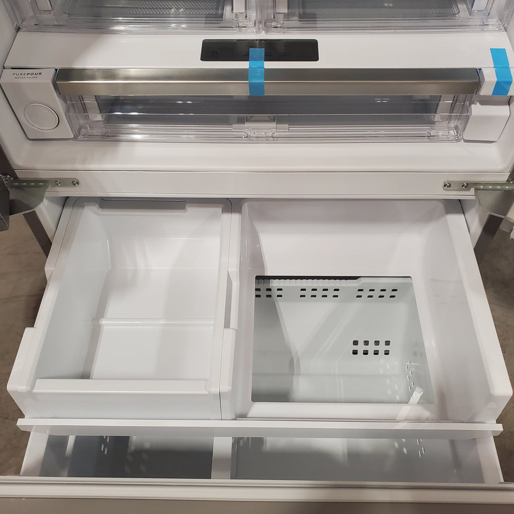 Pictures of Frigidaire 27.8-cu ft ENERGY STAR French Door Refrigerator with Dual Ice Maker in Fingerprint Resistant Stainless Steel - 3SD745 - GRFS2853AF - Scratch & Dent (Minor) - Neu Appliance Outlet - Discount Appliance Outlet in Austin, Tx